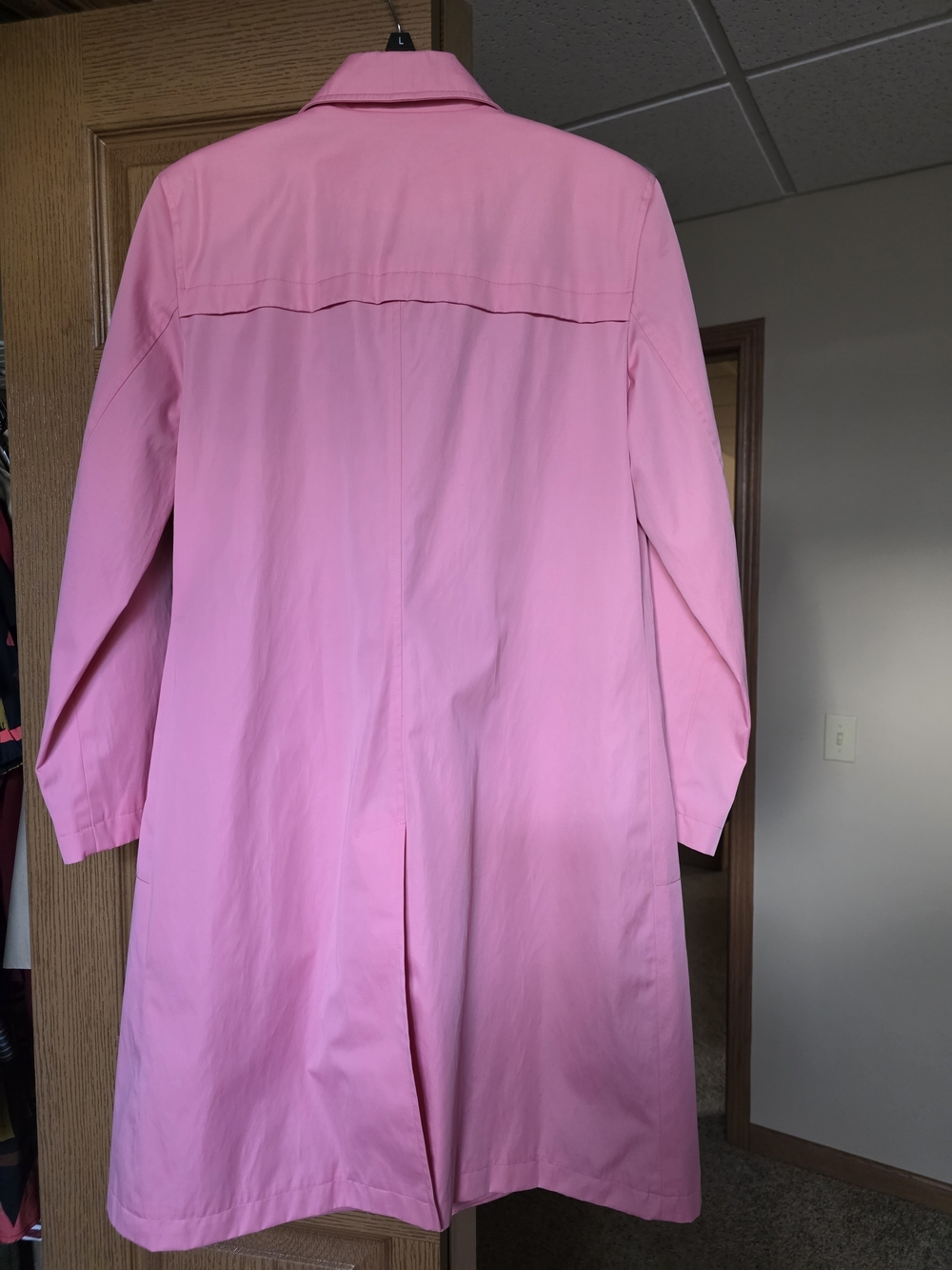 Vintage Talbots Pink Women's Trench Coat Sz 8 - Picture 3 of 9